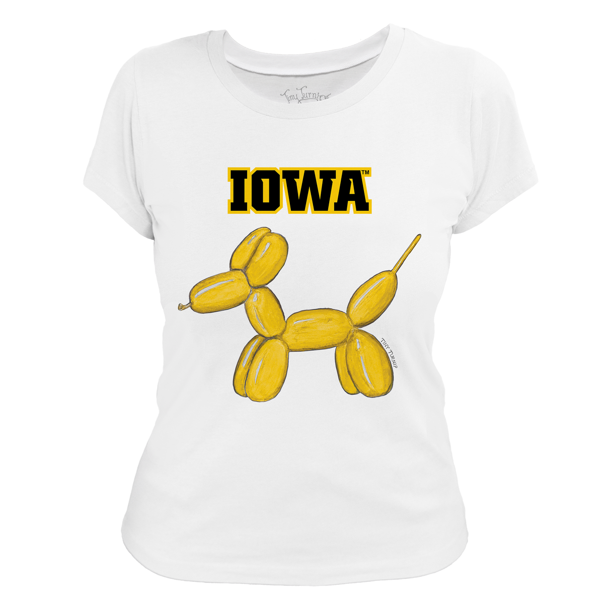Iowa Hawkeyes Balloon Dog Women's Tee Shirt