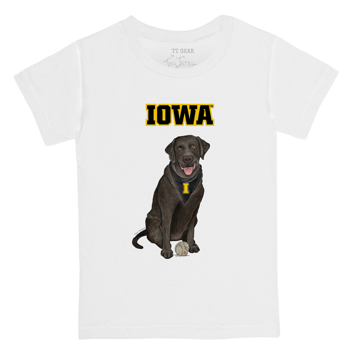 Iowa Hawkeyes Black Labrador Retriever Kid's Tee Shirt