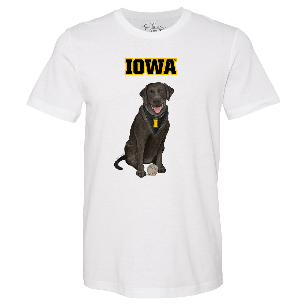 Iowa Hawkeyes Black Labrador Retriever Unisex Tee Shirt