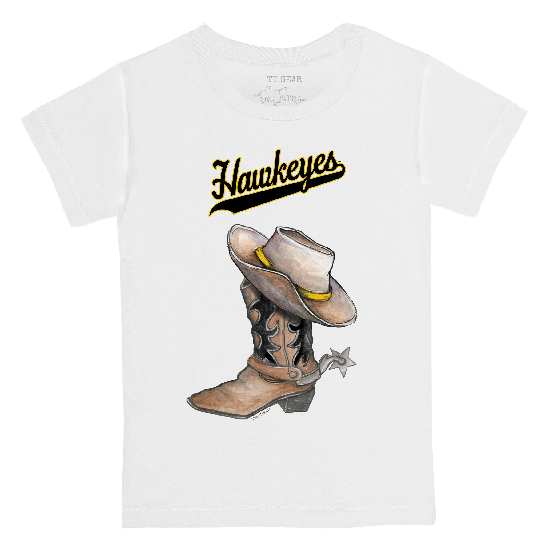 Iowa Hawkeyes Cowboy Boot Kid's Tee Shirt