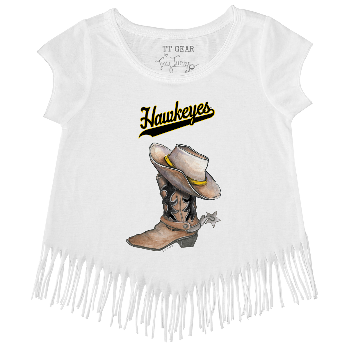 Iowa Hawkeyes Cowboy Boot Fringe Tee