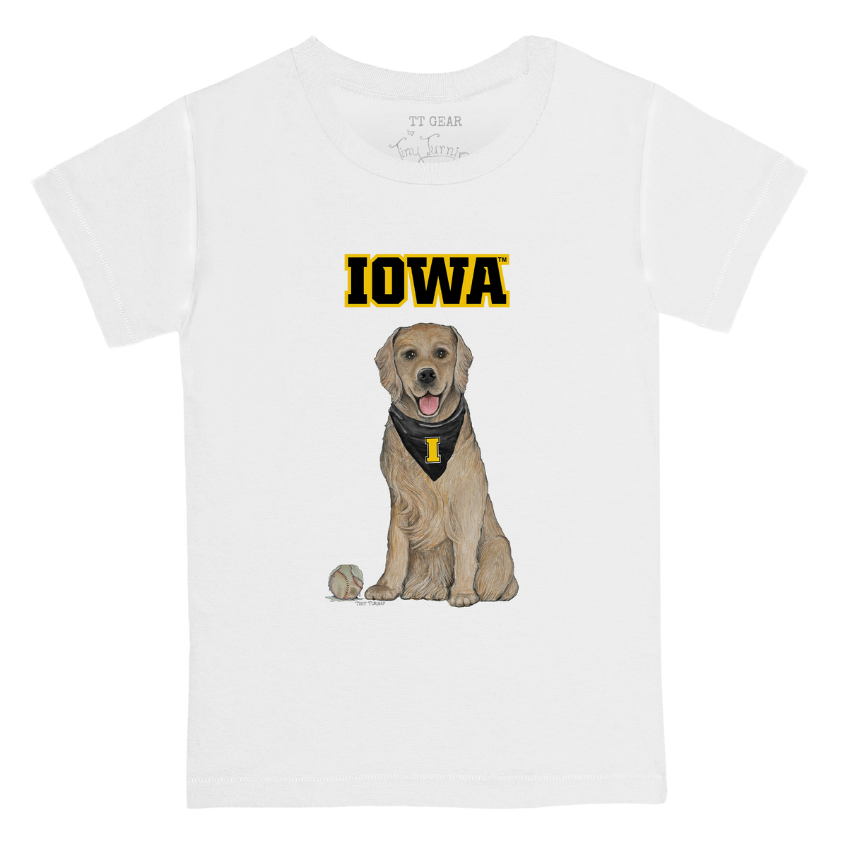 Iowa Hawkeyes Golden Retriever Kid's Tee Shirt