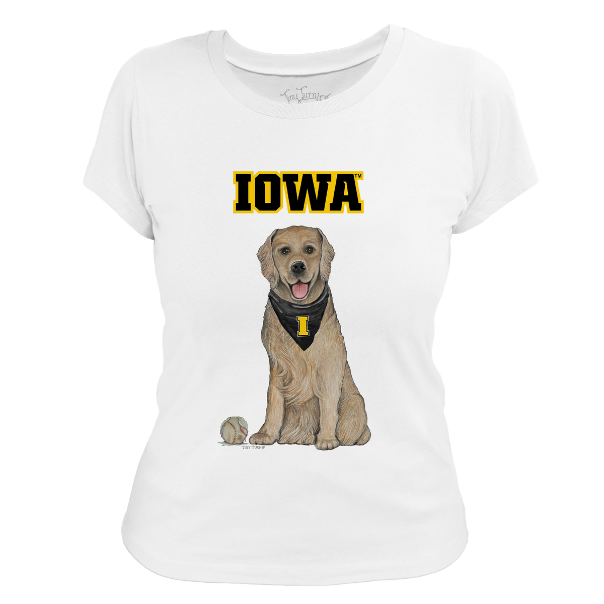 Iowa Hawkeyes Golden Retriever Women's Tee Shirt