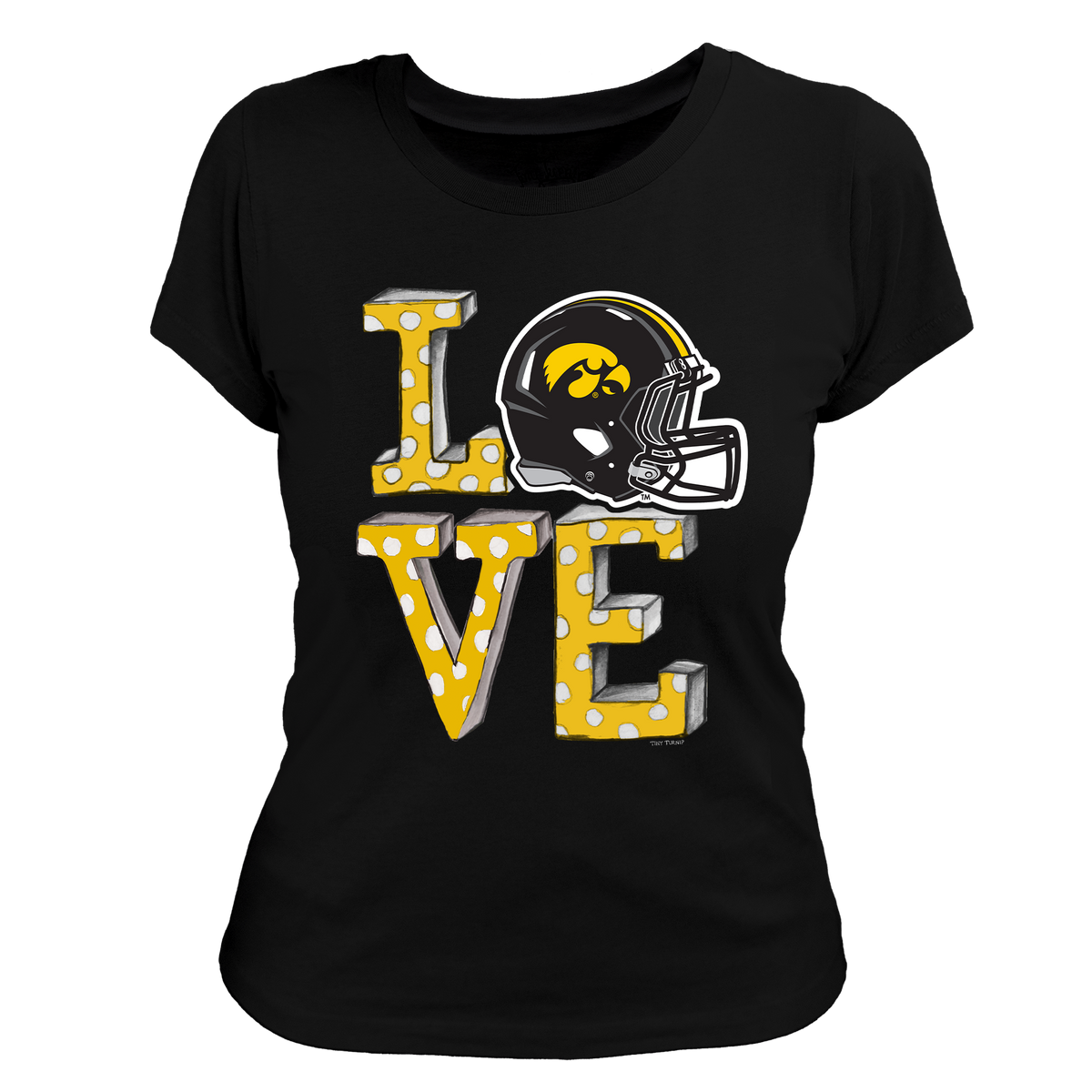 Iowa Hawkeyes LOVE Women's Tee Shirt