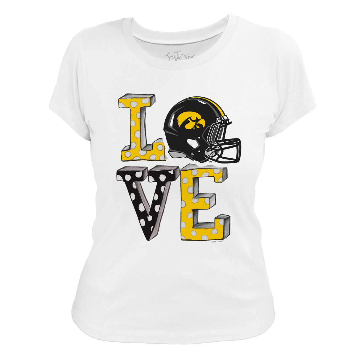Iowa Hawkeyes LOVE Women's Tee Shirt