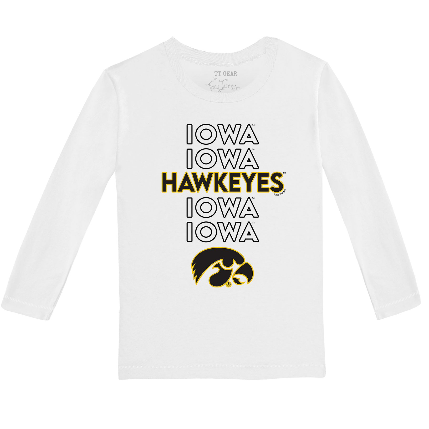Iowa Hawkeyes Stacked Long-Sleeve Tee Shirt