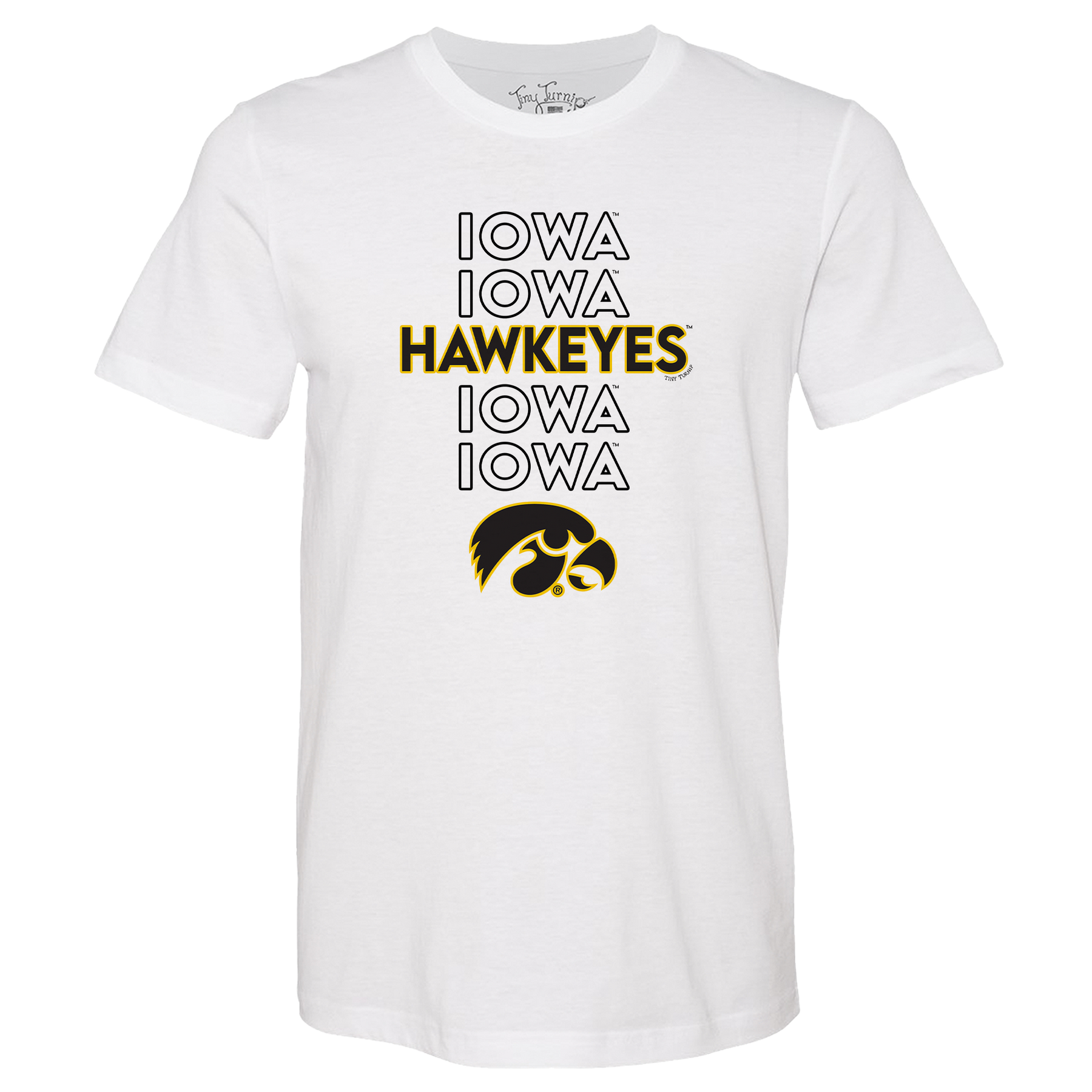 Iowa Hawkeyes Stacked Unisex Tee Shirt