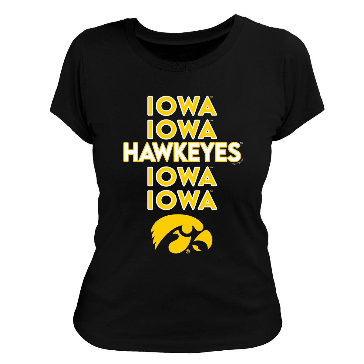 Iowa Hawkeyes Stacked Women's Tee Shirt