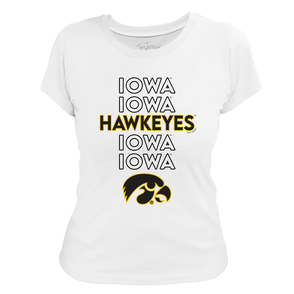 Iowa Hawkeyes Stacked Women's Tee Shirt