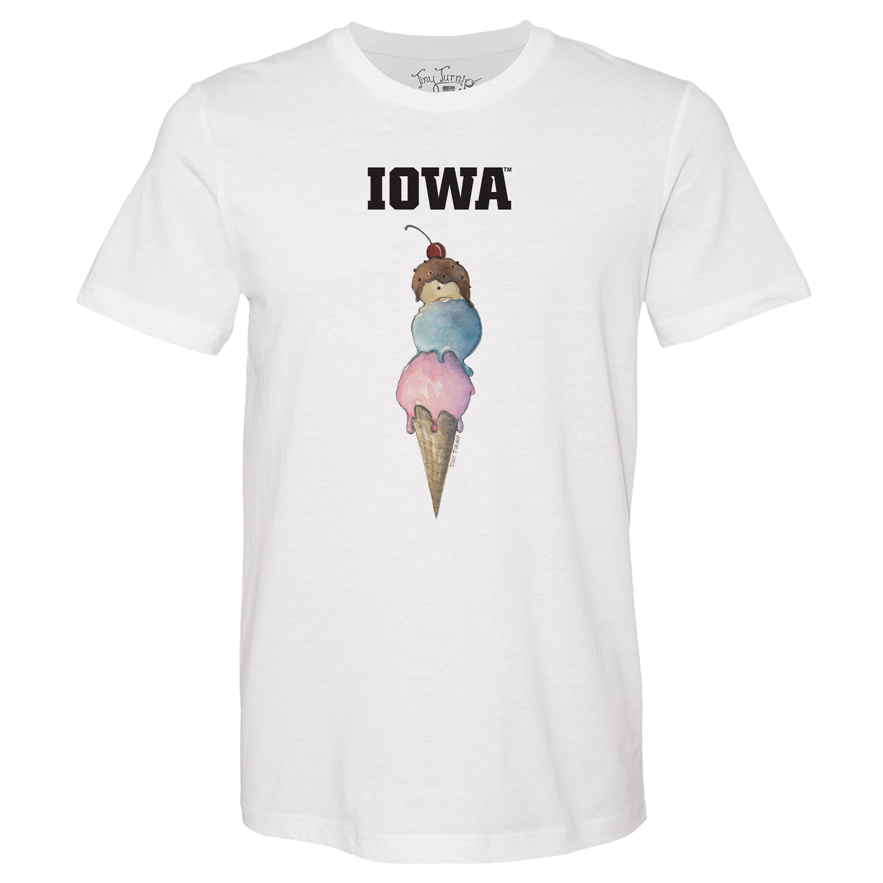 Iowa Hawkeyes Triple Scoop Unisex Tee Shirt