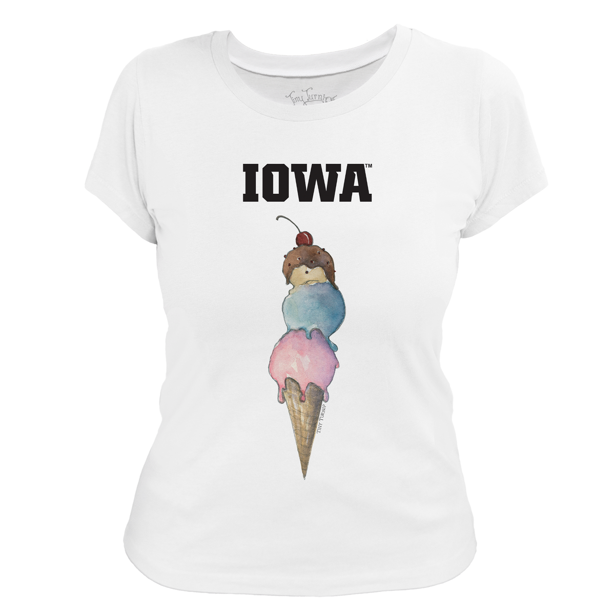 Iowa Hawkeyes Triple Scoop Women's Tee Shirt
