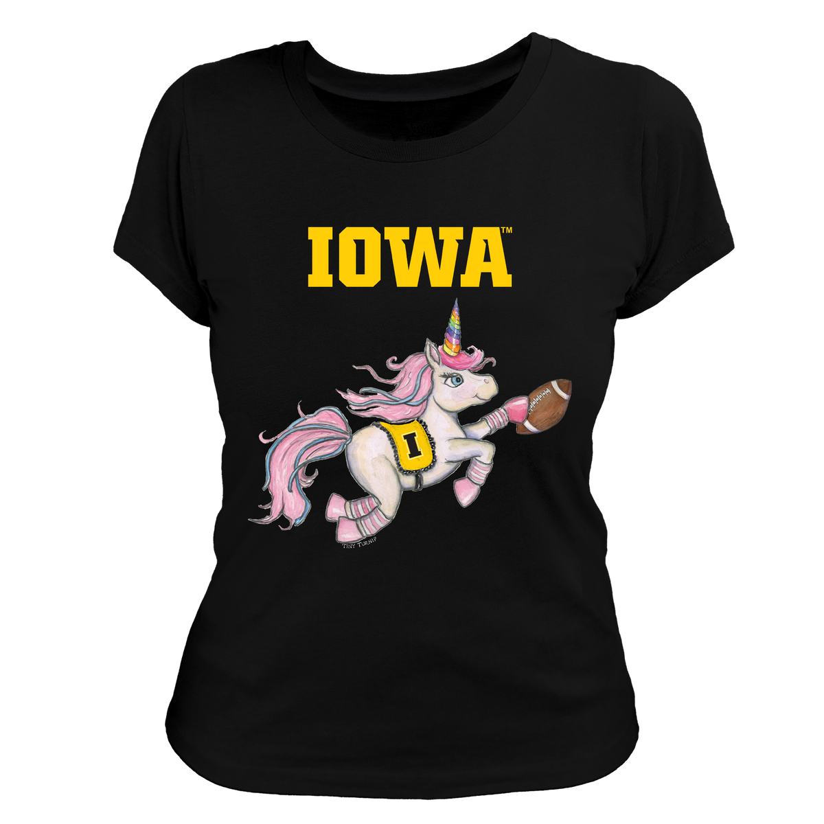 Iowa Hawkeyes Unicorn Women's Tee Shirt