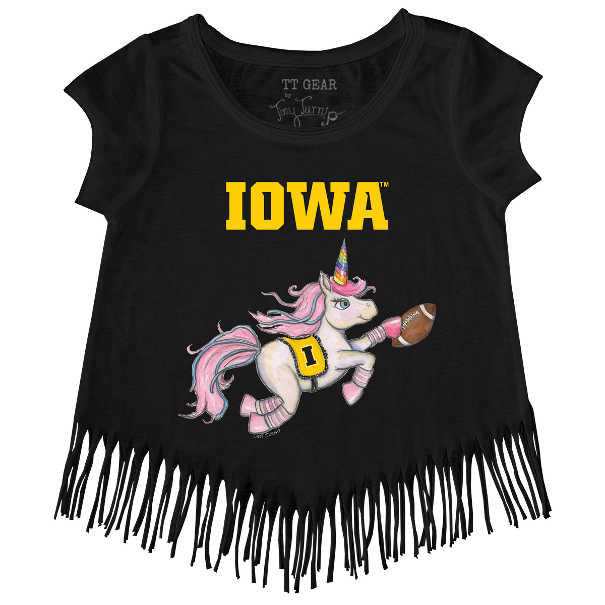 Iowa Hawkeyes Unicorn Fringe Tee