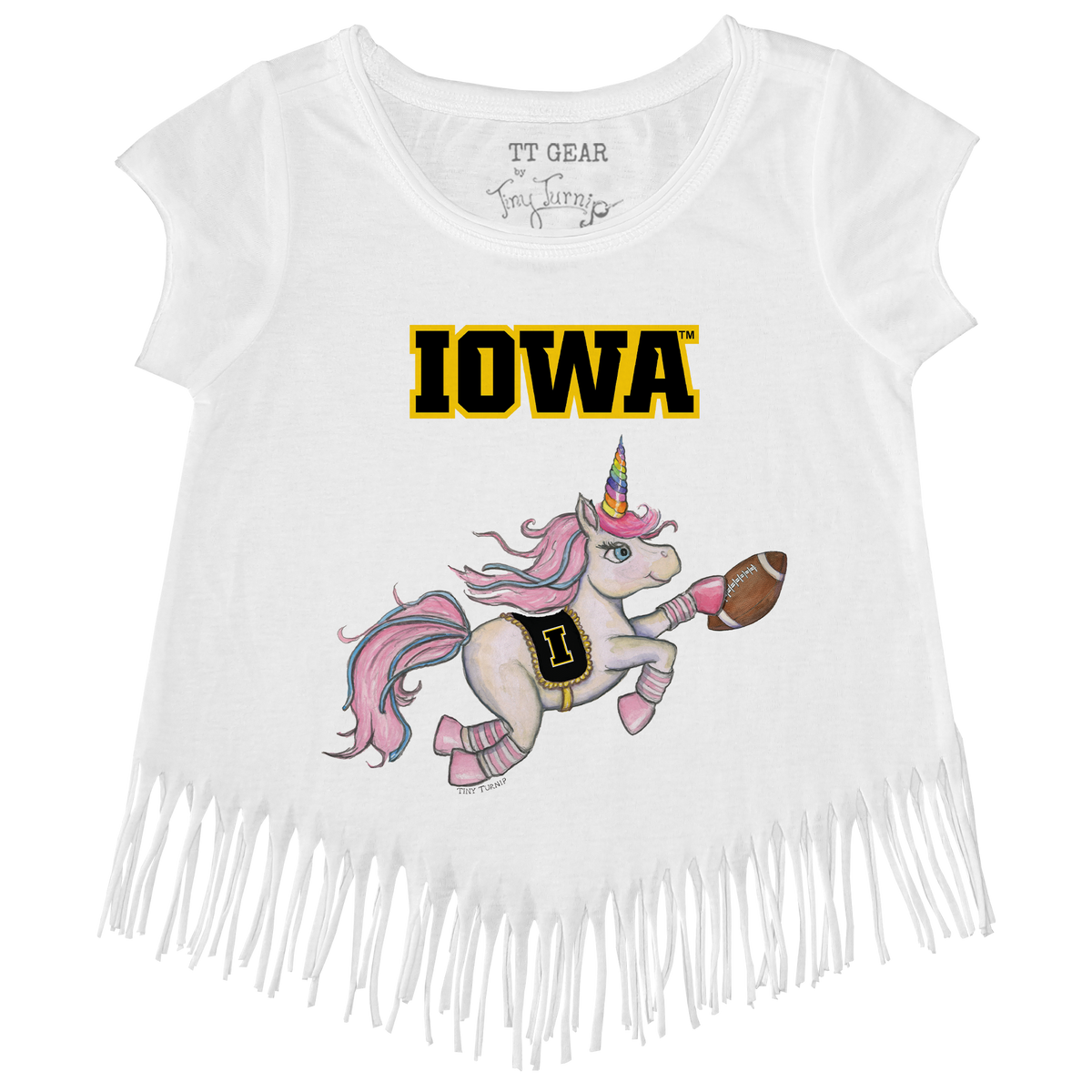 Iowa Hawkeyes Unicorn Fringe Tee