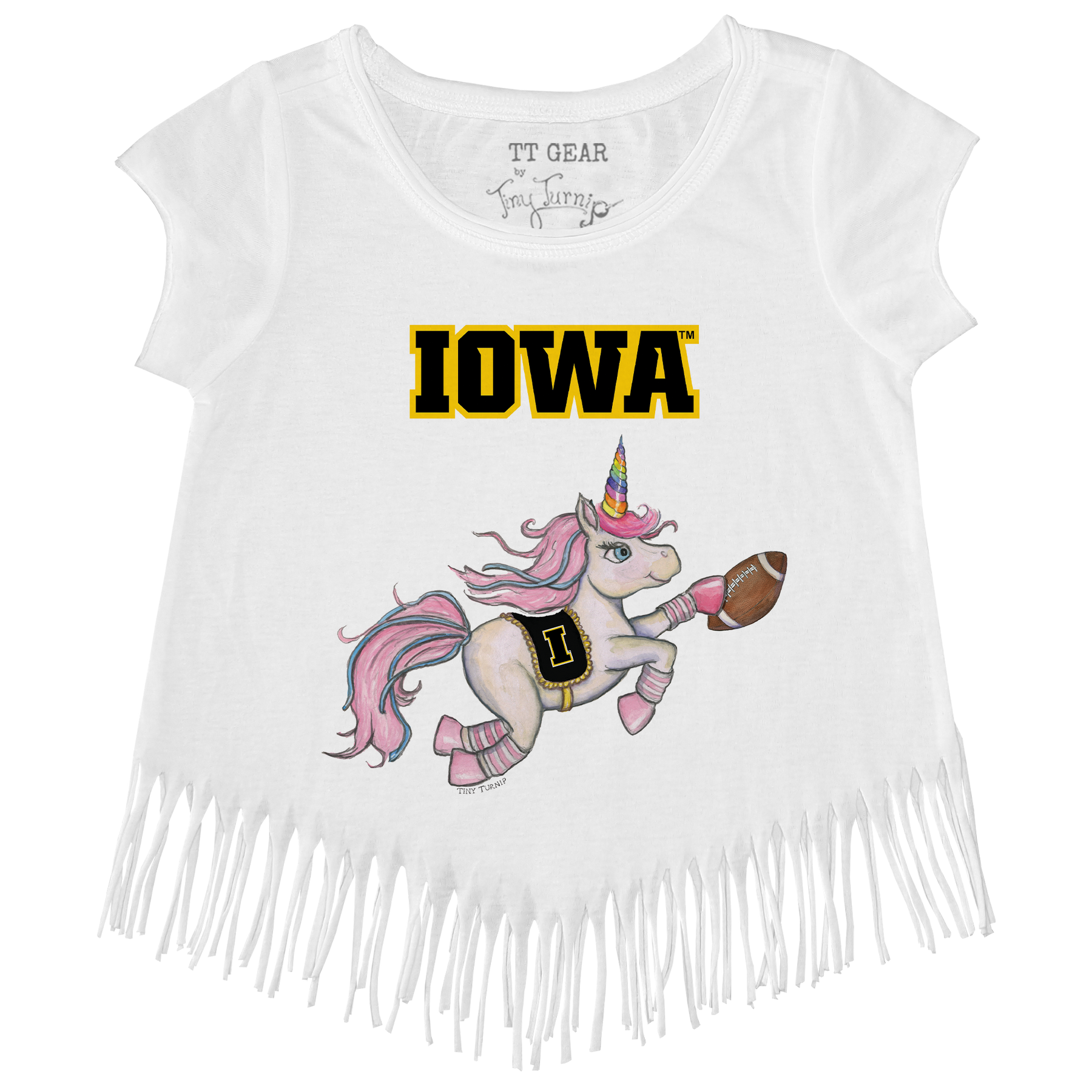 Iowa Hawkeyes Unicorn Fringe Tee