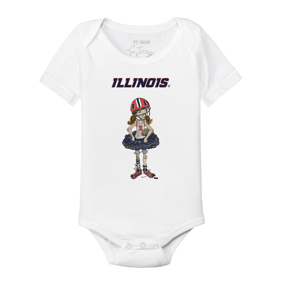 Illinois Fighting Illini Babes Short Sleeve Snapper