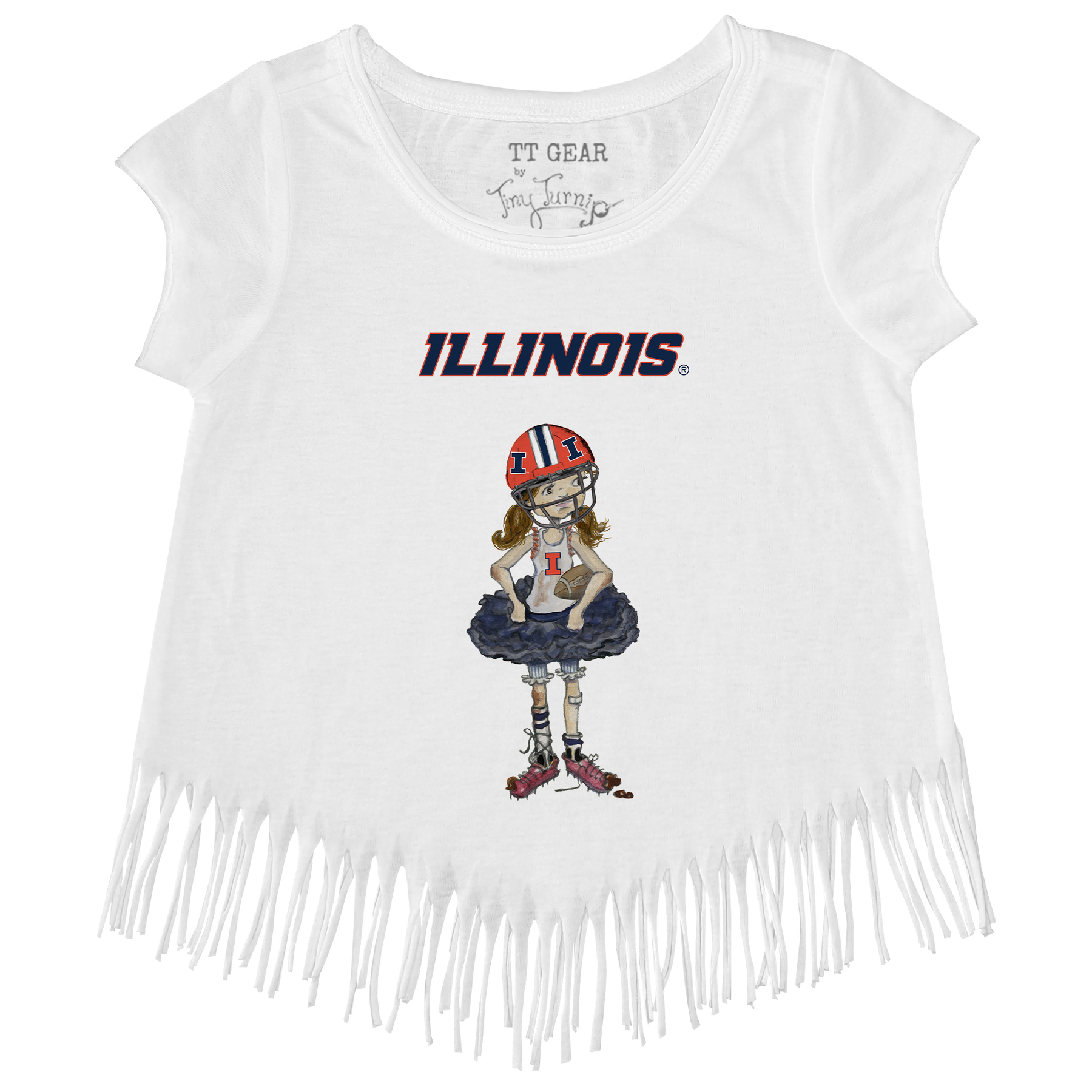 Illinois Fighting Illini Babes Fringe Tee