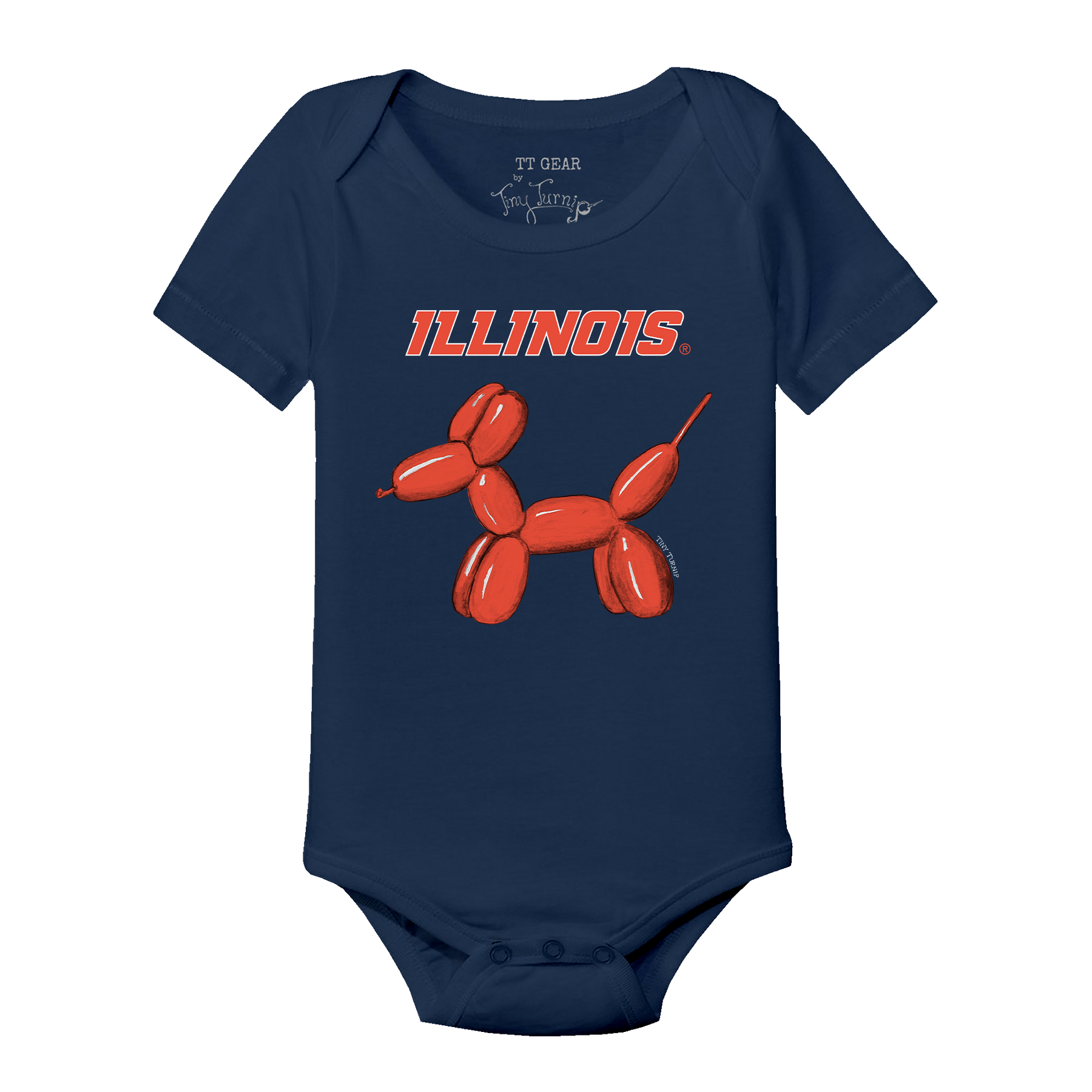 Illinois Fighting Illini Balloon Dog Short Sleeve Snapper