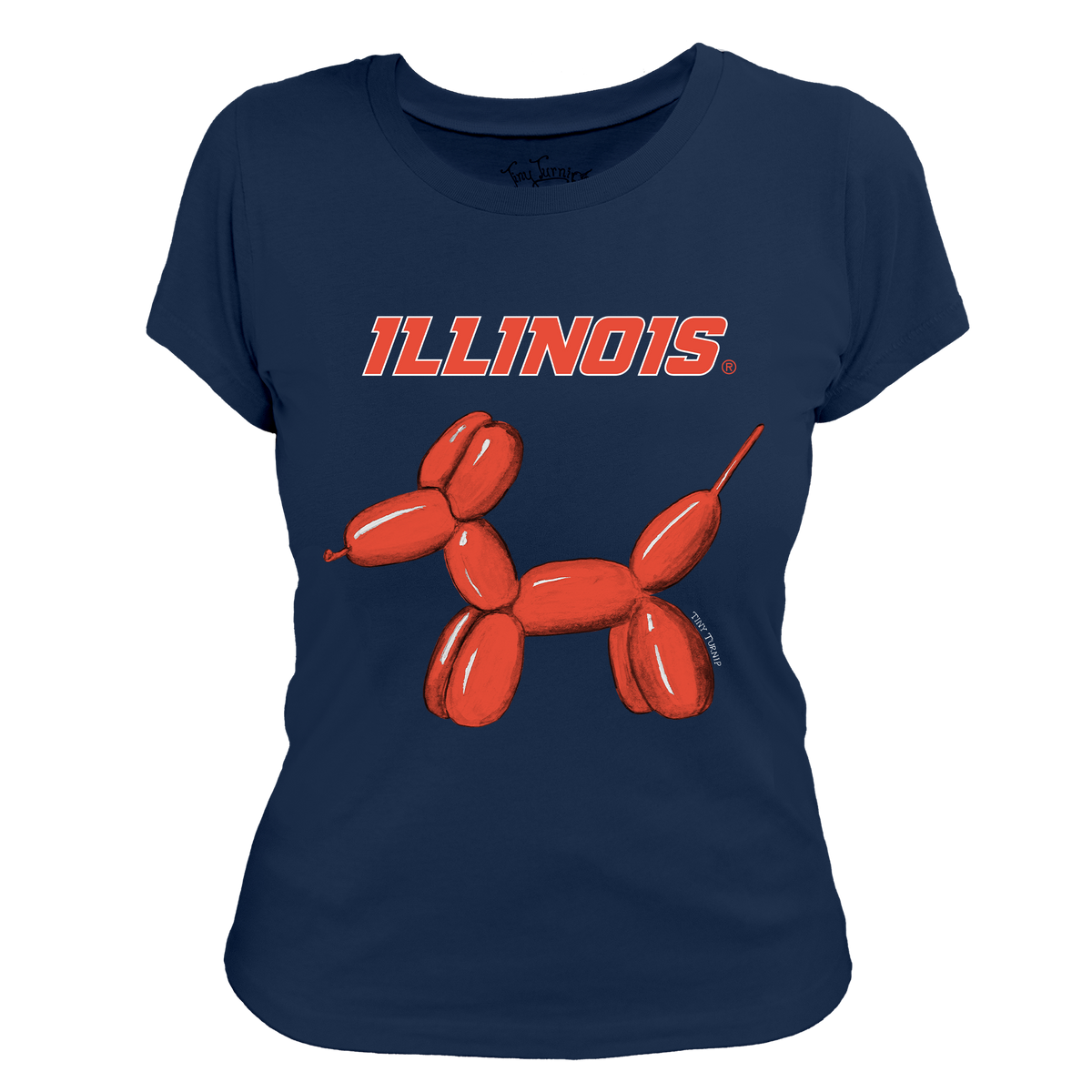 Illinois Fighting Illini Balloon Dog Women's Tee Shirt