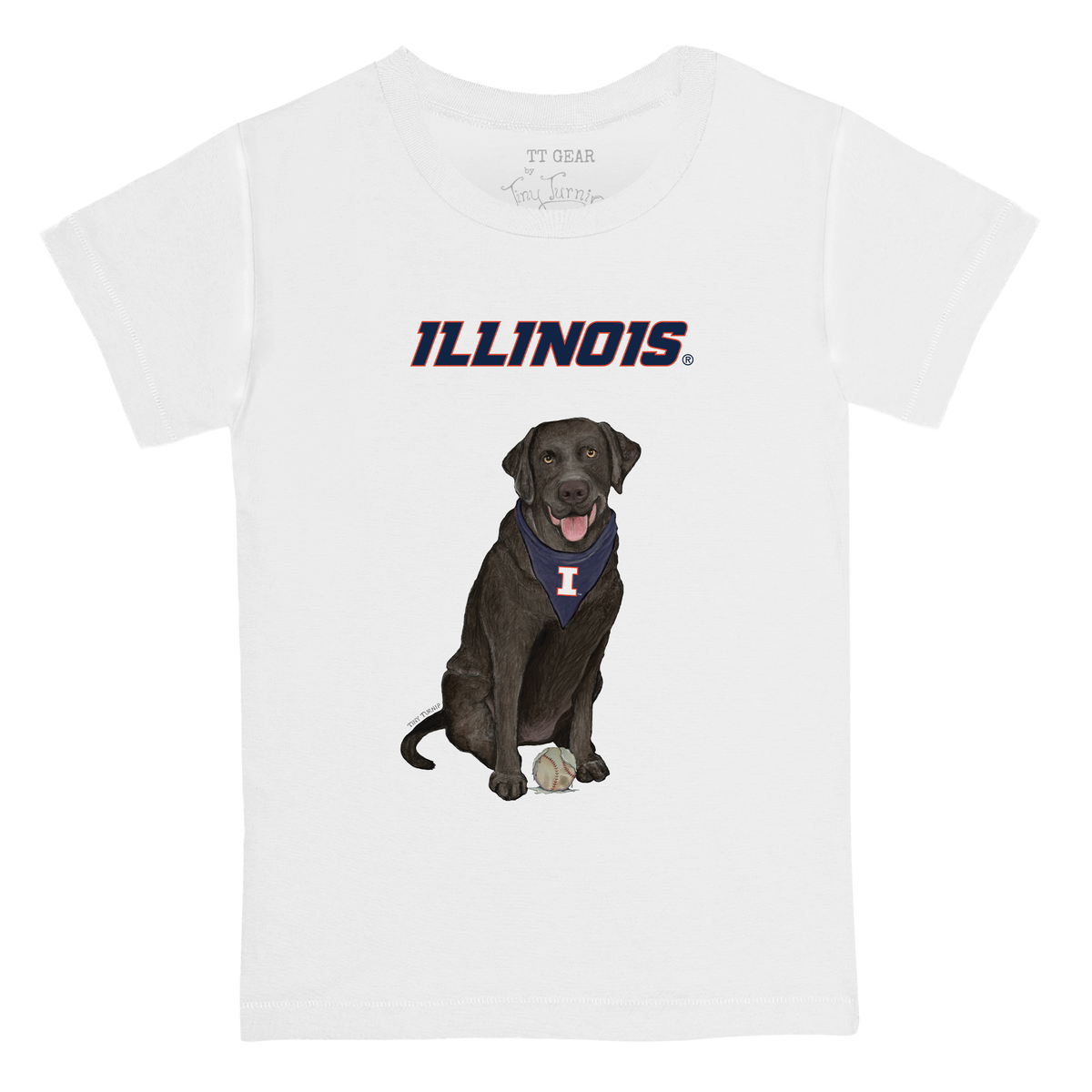 Illinois Fighting Illini Black Labrador Retriever Kid's Tee Shirt