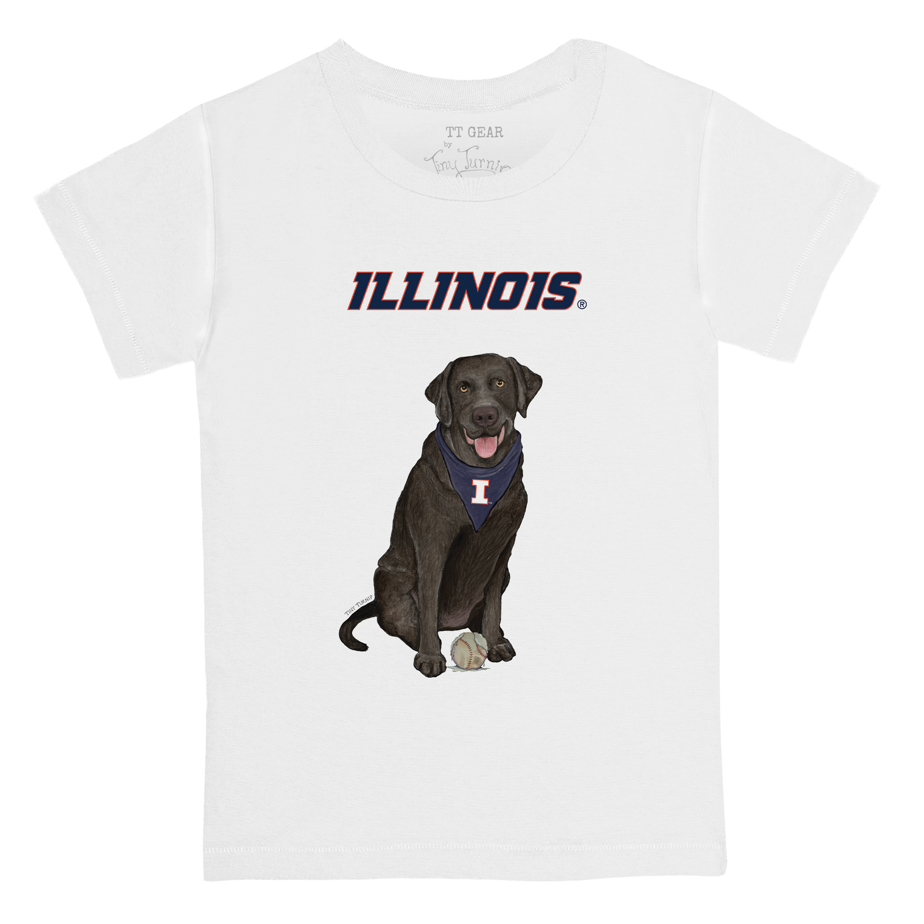 Illinois Fighting Illini Black Labrador Retriever Kid's Tee Shirt