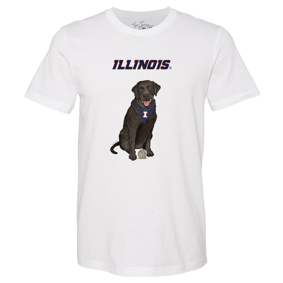 Illinois Fighting Illini Black Labrador Retriever Unisex Tee Shirt