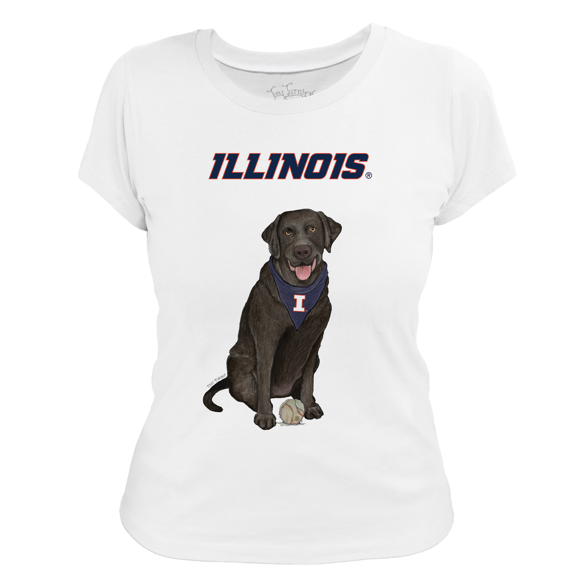 Illinois Fighting Illini Black Labrador Retriever Women's Tee Shirt