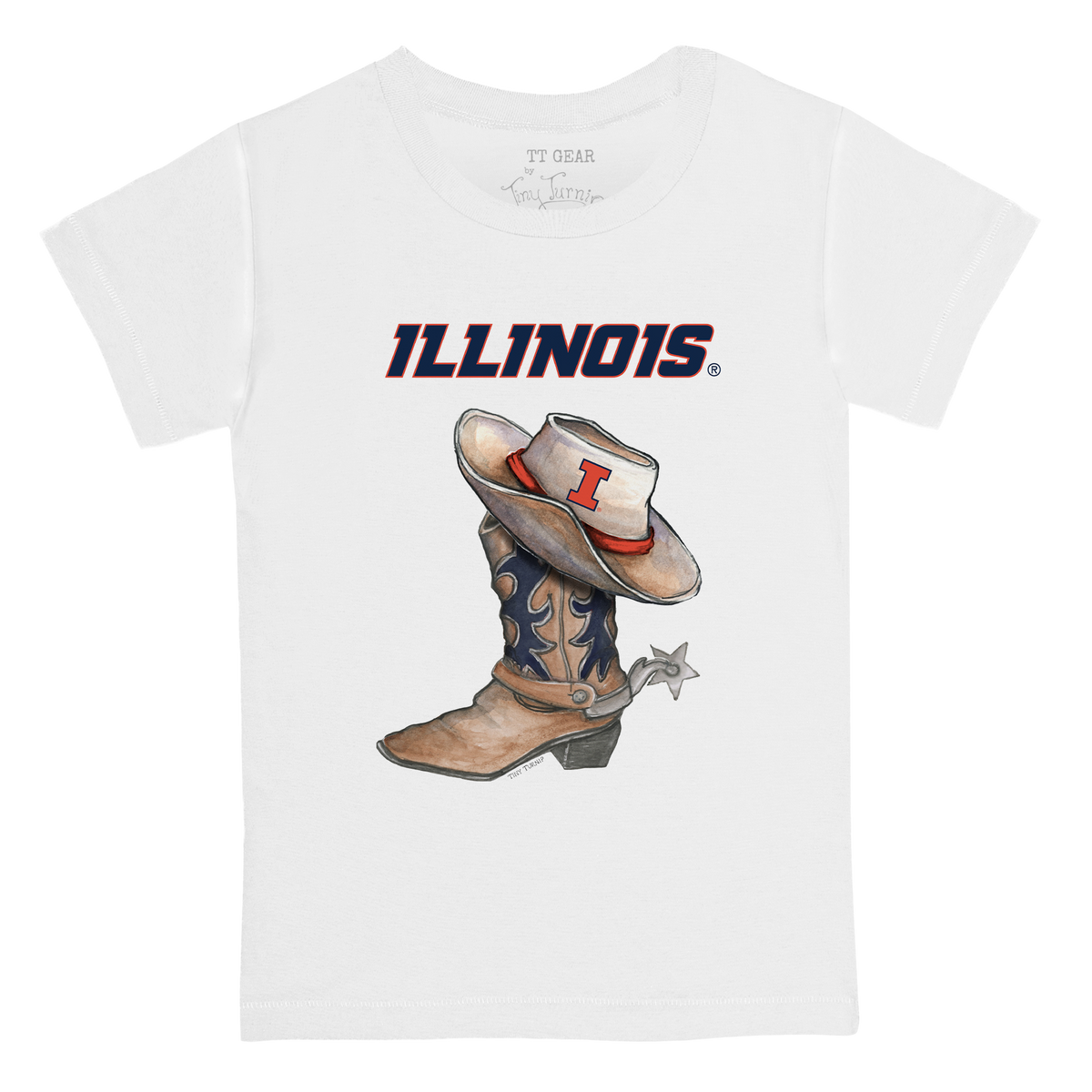 Illinois Fighting Illini Cowboy Boot Kid's Tee Shirt