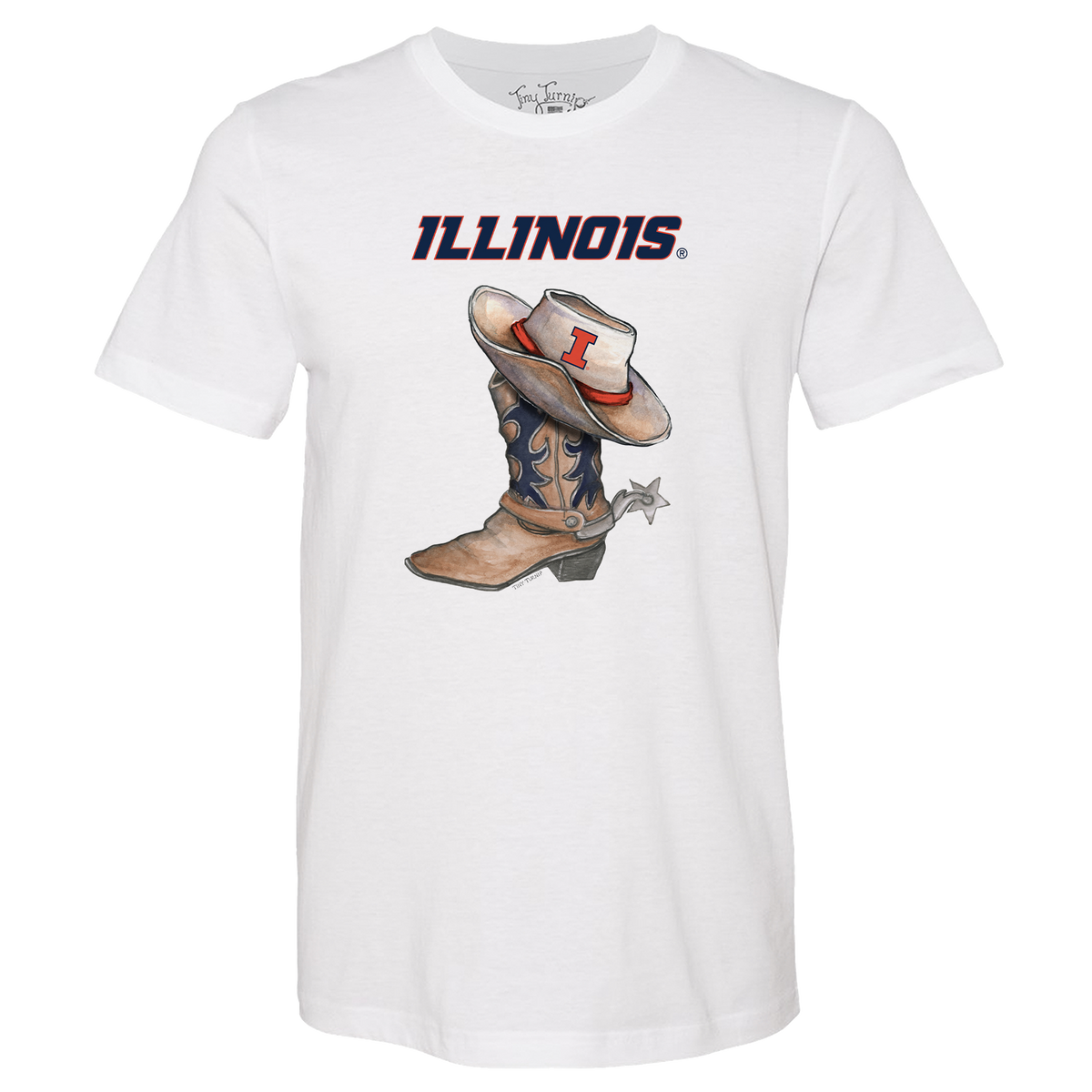 Illinois Fighting Illini Cowboy Boot Unisex Tee Shirt