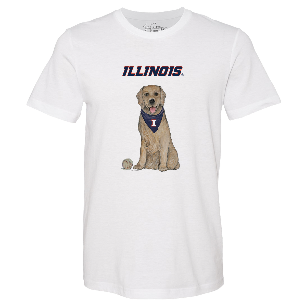 Illinois Fighting Illini Golden Retriever Unisex Tee Shirt