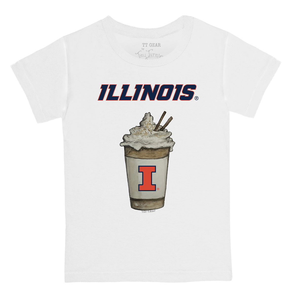 Illinois Fighting Illini Latte Kid's Tee Shirt