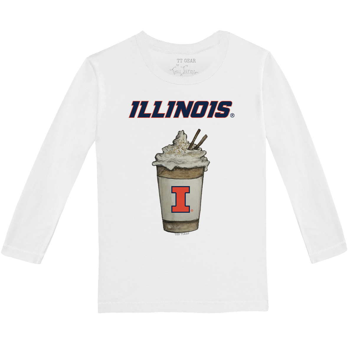 Illinois Fighting Illini Latte Long-Sleeve Tee Shirt