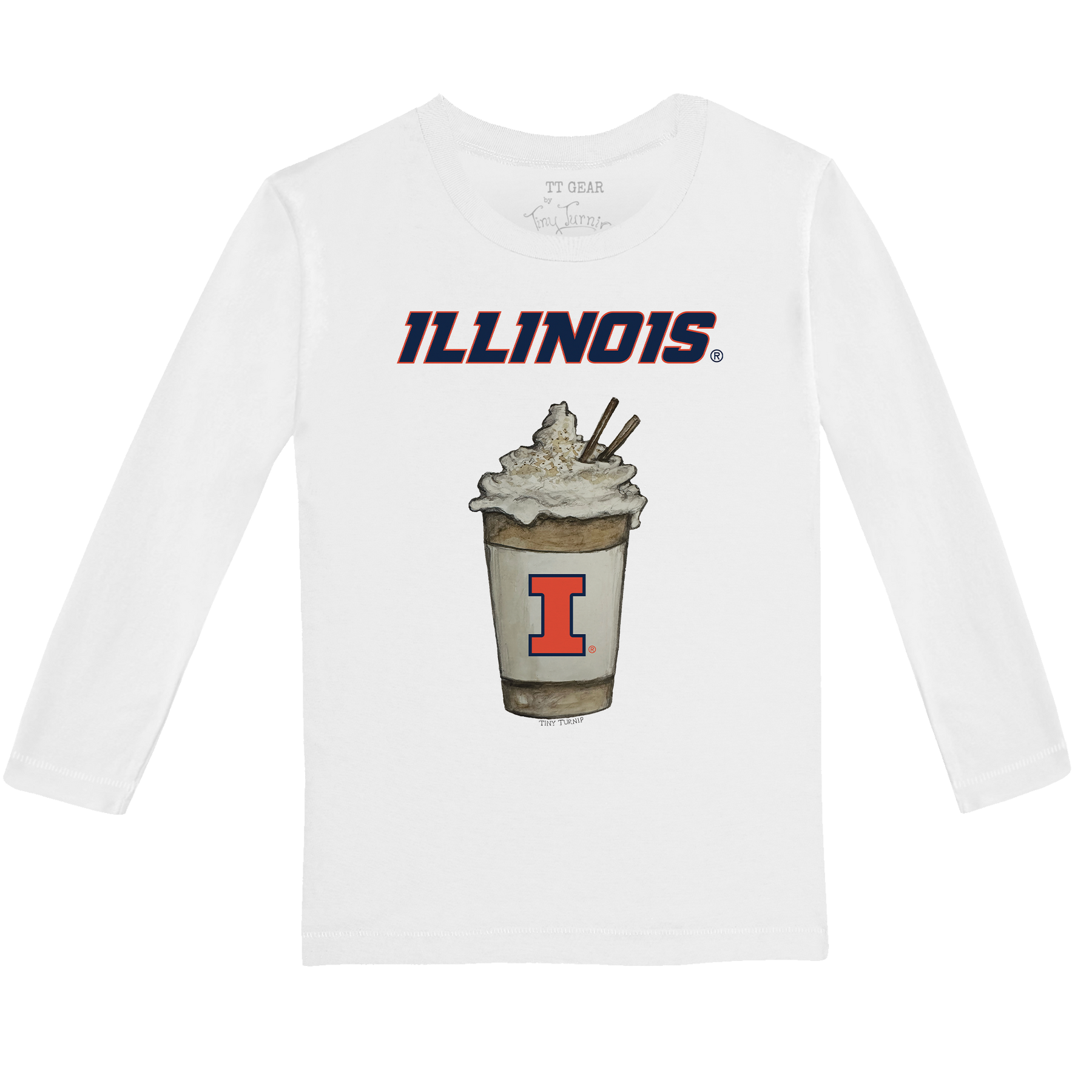 Illinois Fighting Illini Latte Long-Sleeve Tee Shirt