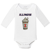Illinois Fighting Illini Latte Long-Sleeve Snapper