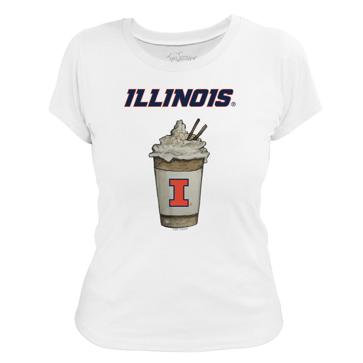 Illinois Fighting Illini Latte Women's Tee Shirt