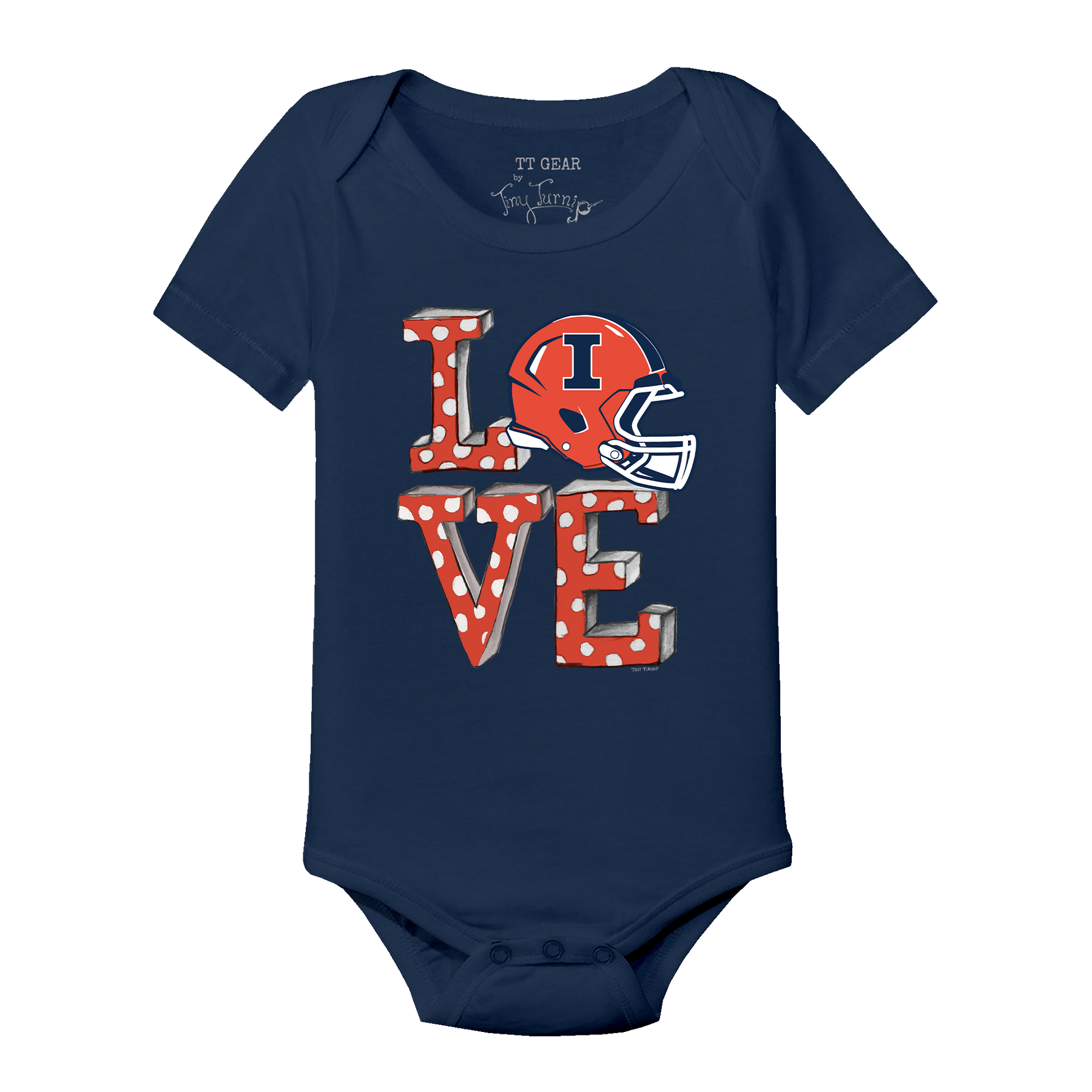 Illinois Fighting Illini LOVE Short Sleeve Snapper