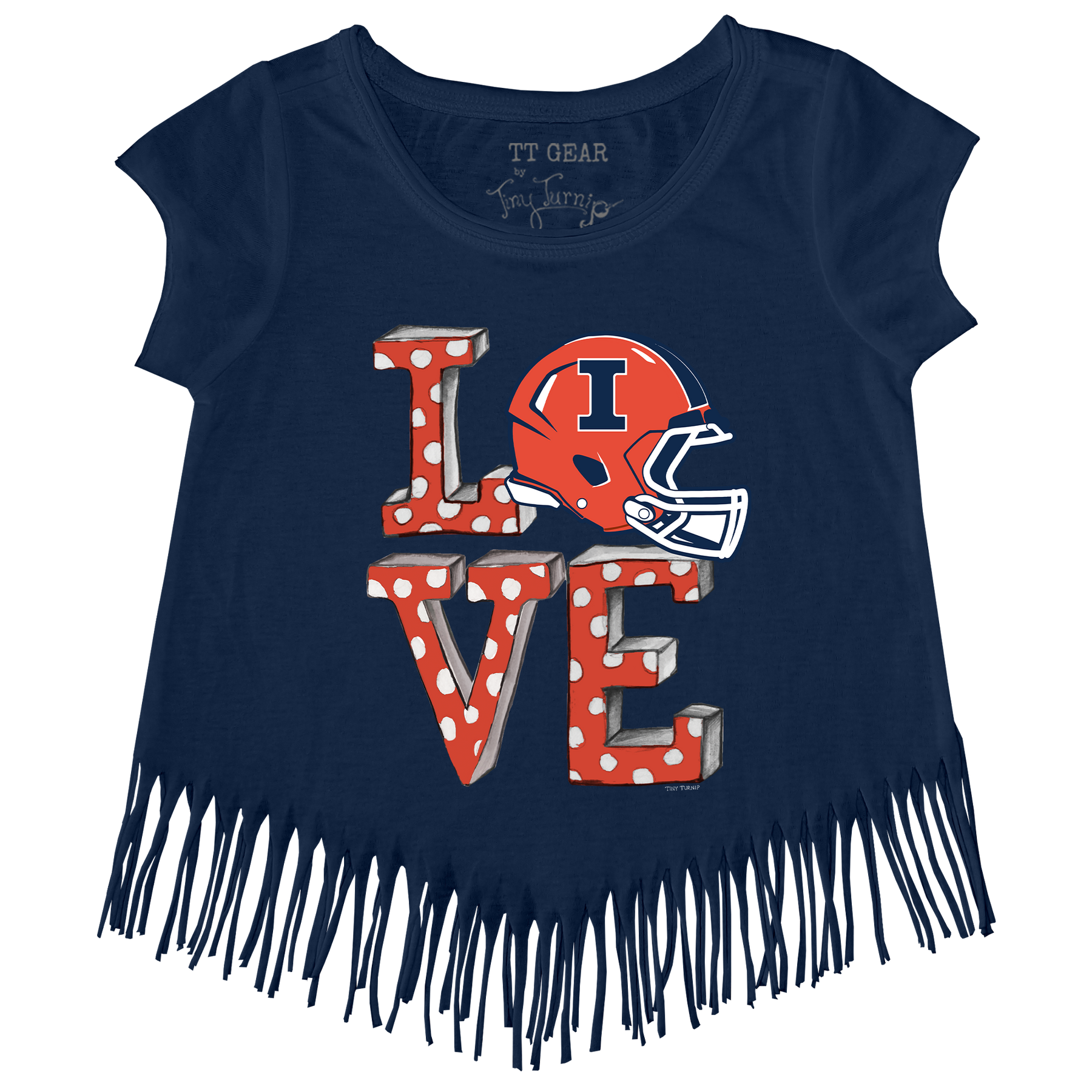 Illinois Fighting Illini LOVE Fringe Tee