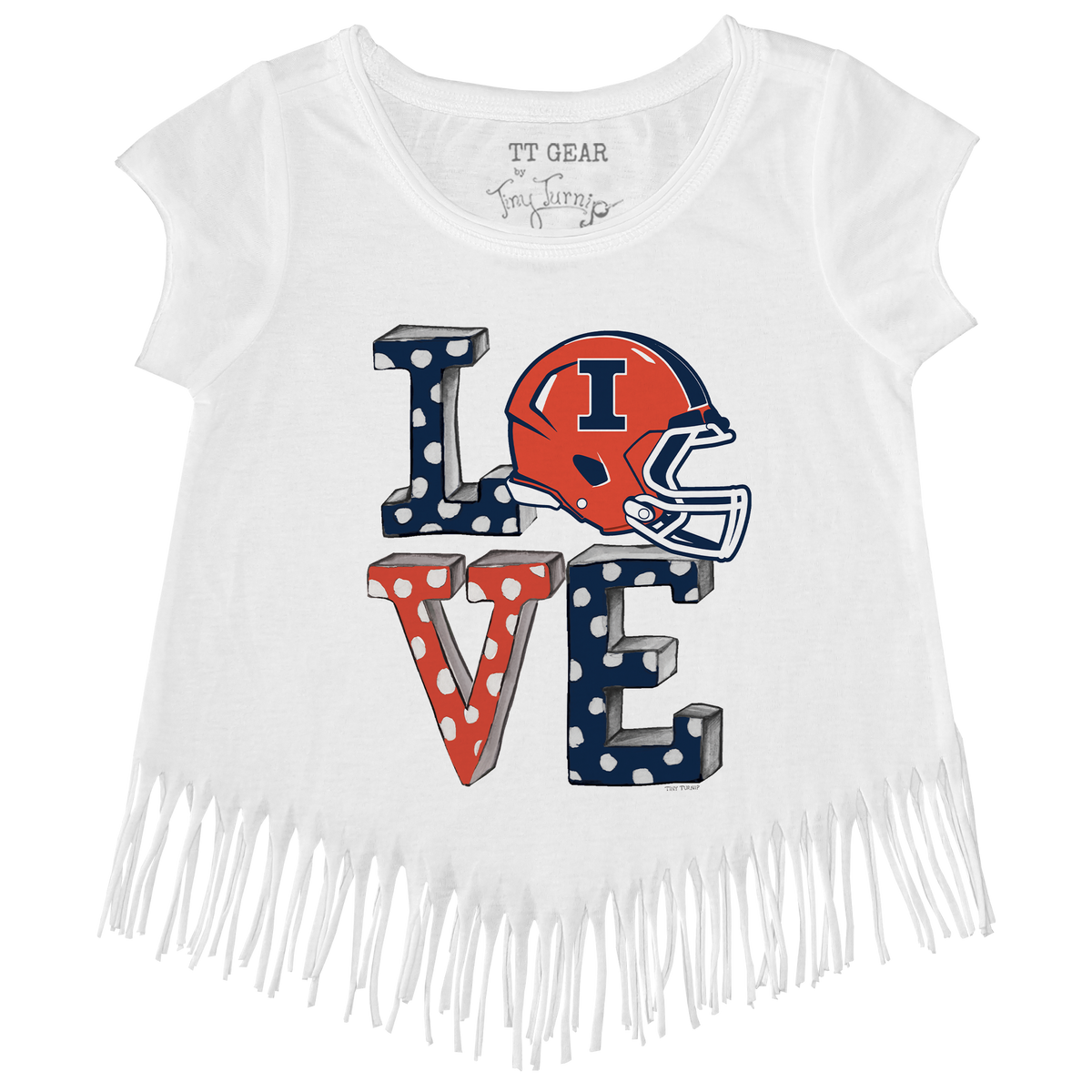 Illinois Fighting Illini LOVE Fringe Tee