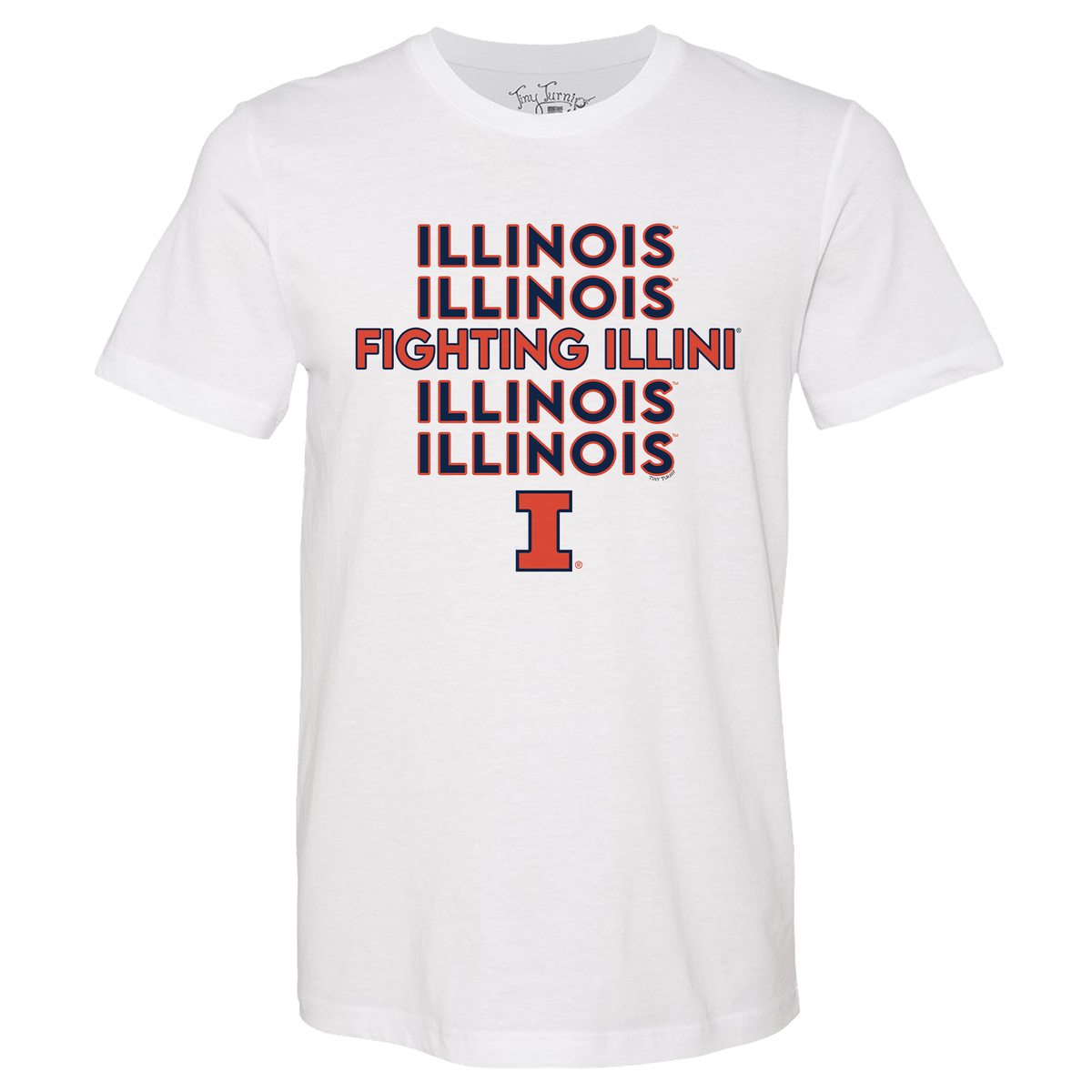 Illinois Fighting Illini Stacked Unisex Tee Shirt