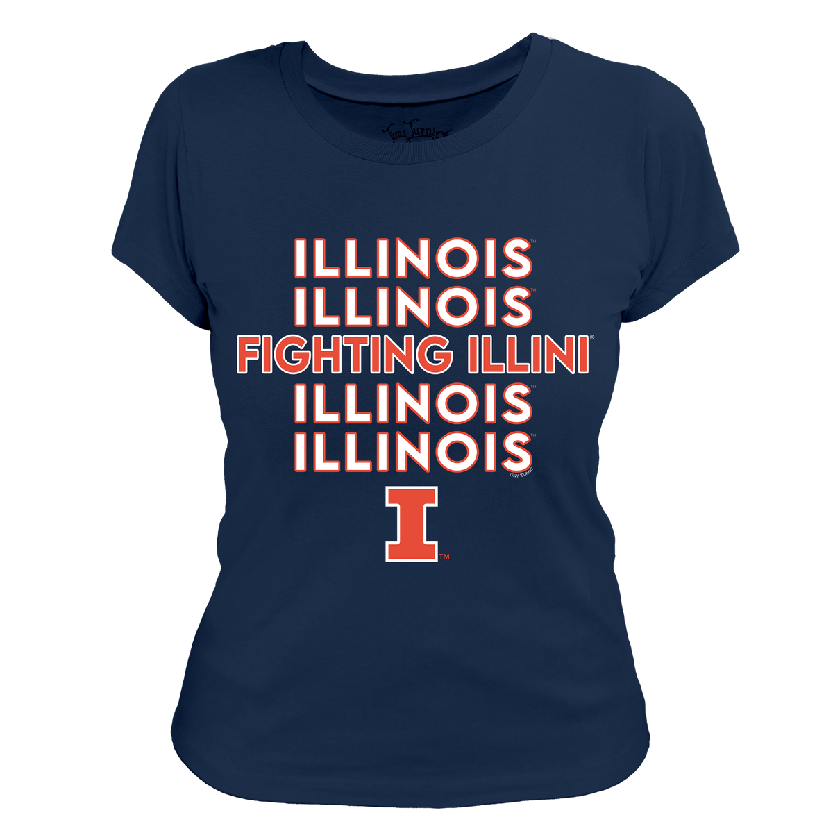 Illinois Fighting Illini Stacked Women's Tee Shirt