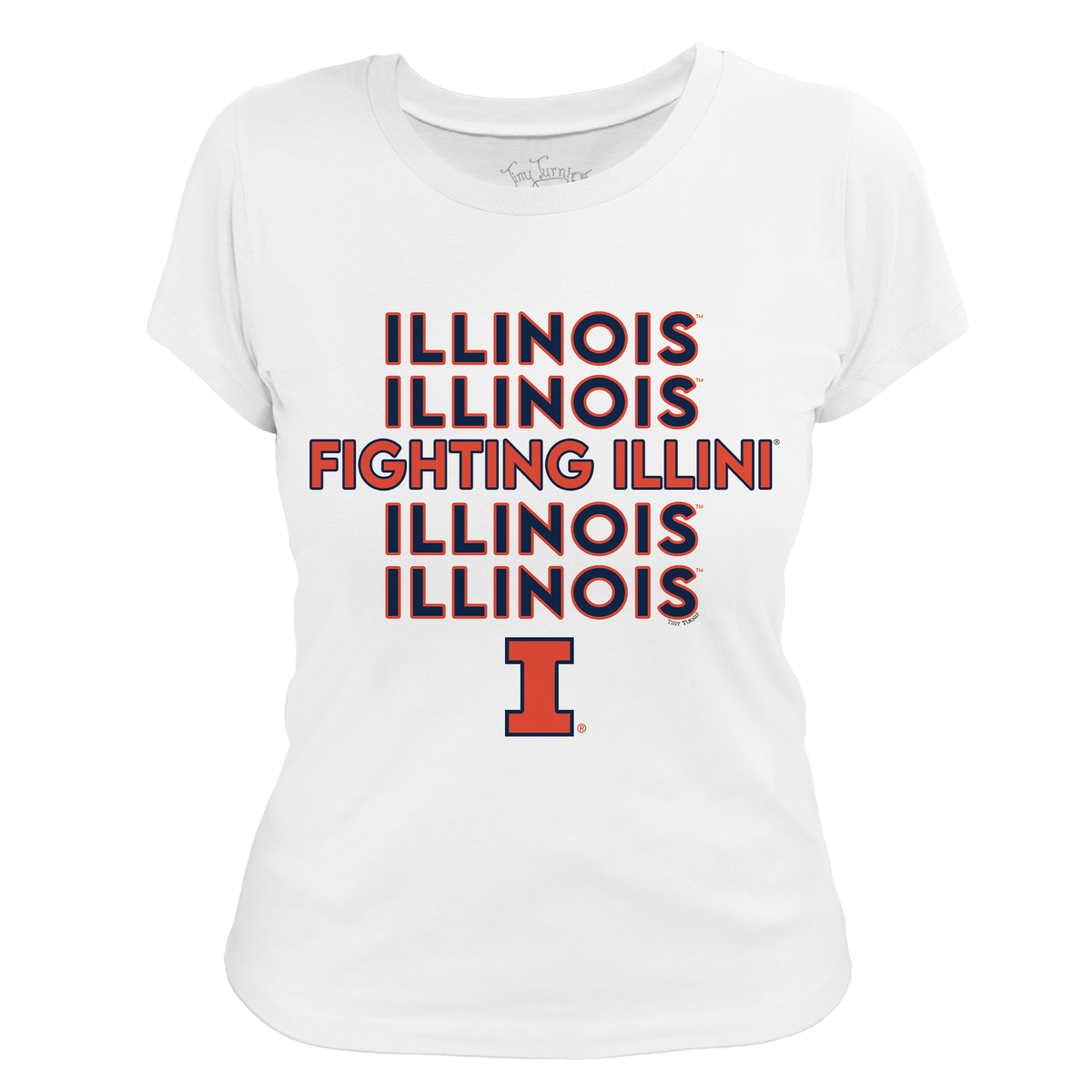 Illinois Fighting Illini Stacked Women's Tee Shirt