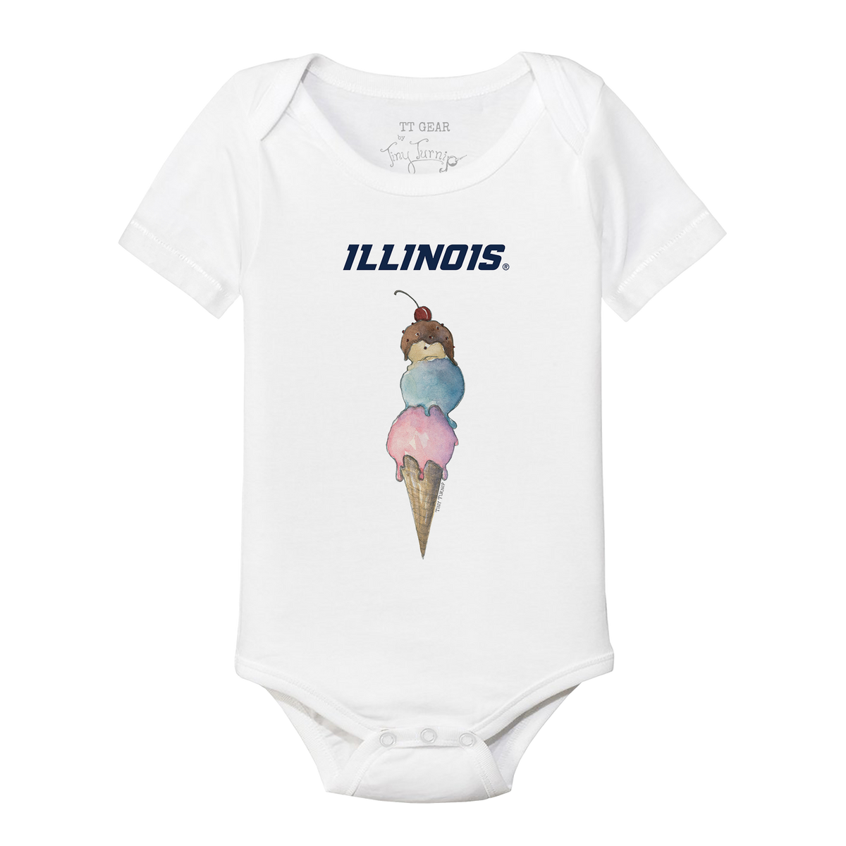 Illinois Fighting Illini Triple Scoop Short Sleeve Snapper