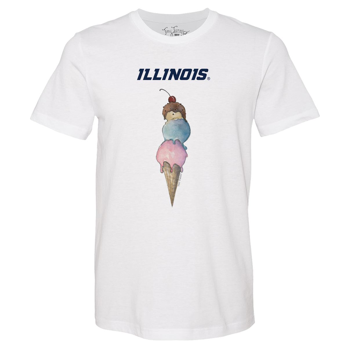 Illinois Fighting Illini Triple Scoop Unisex Tee Shirt