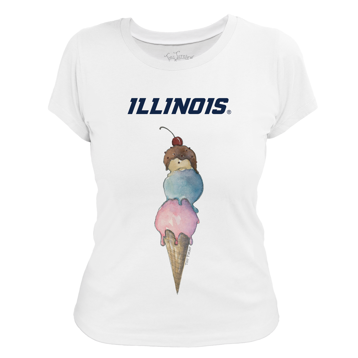 Illinois Fighting Illini Triple Scoop Women's Tee Shirt