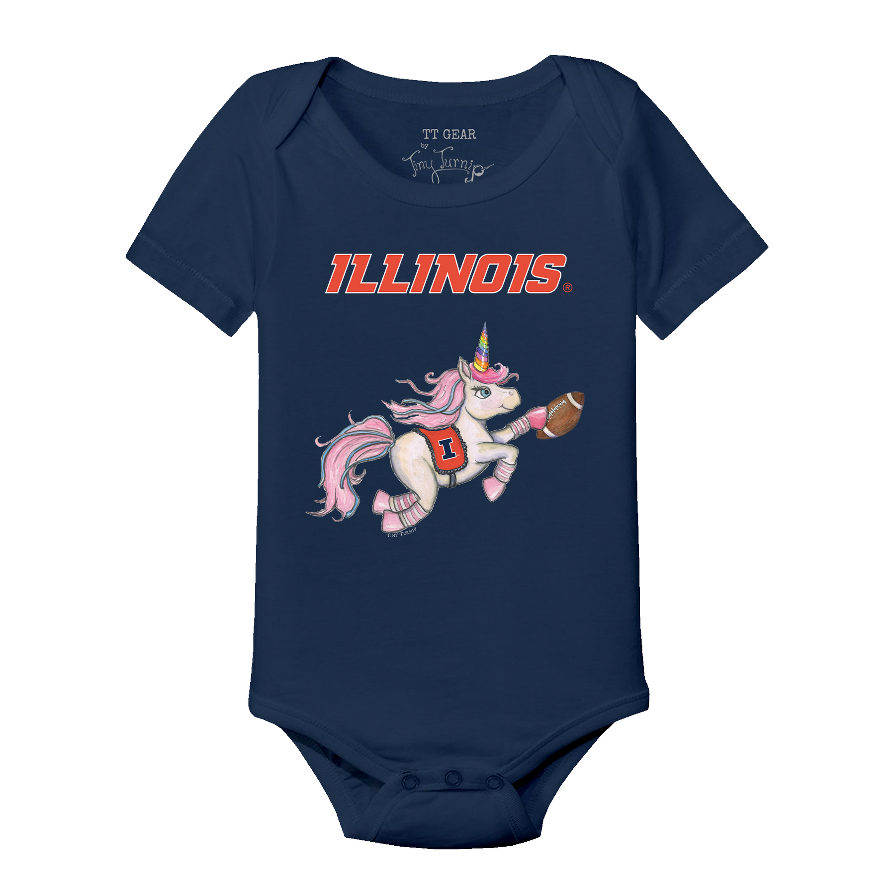 Illinois Fighting Illini Unicorn Short Sleeve Snapper