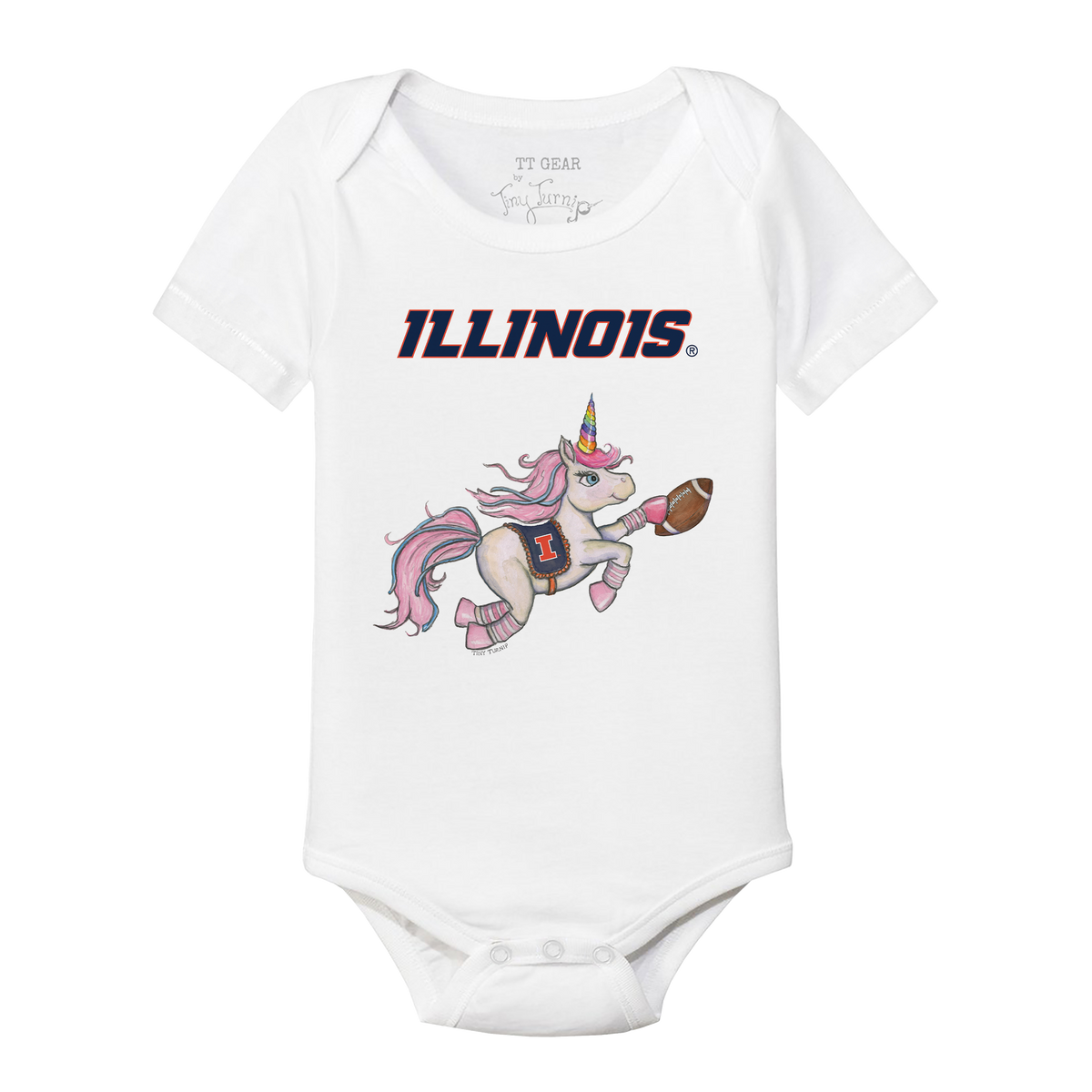 Illinois Fighting Illini Unicorn Short Sleeve Snapper