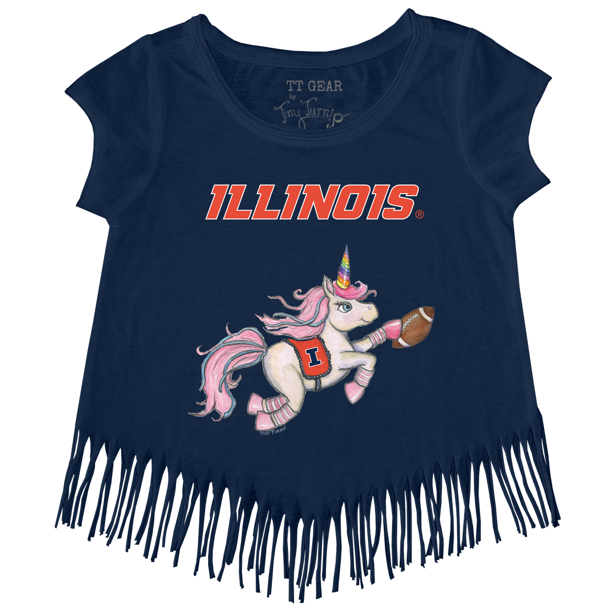 Illinois Fighting Illini Unicorn Fringe Tee