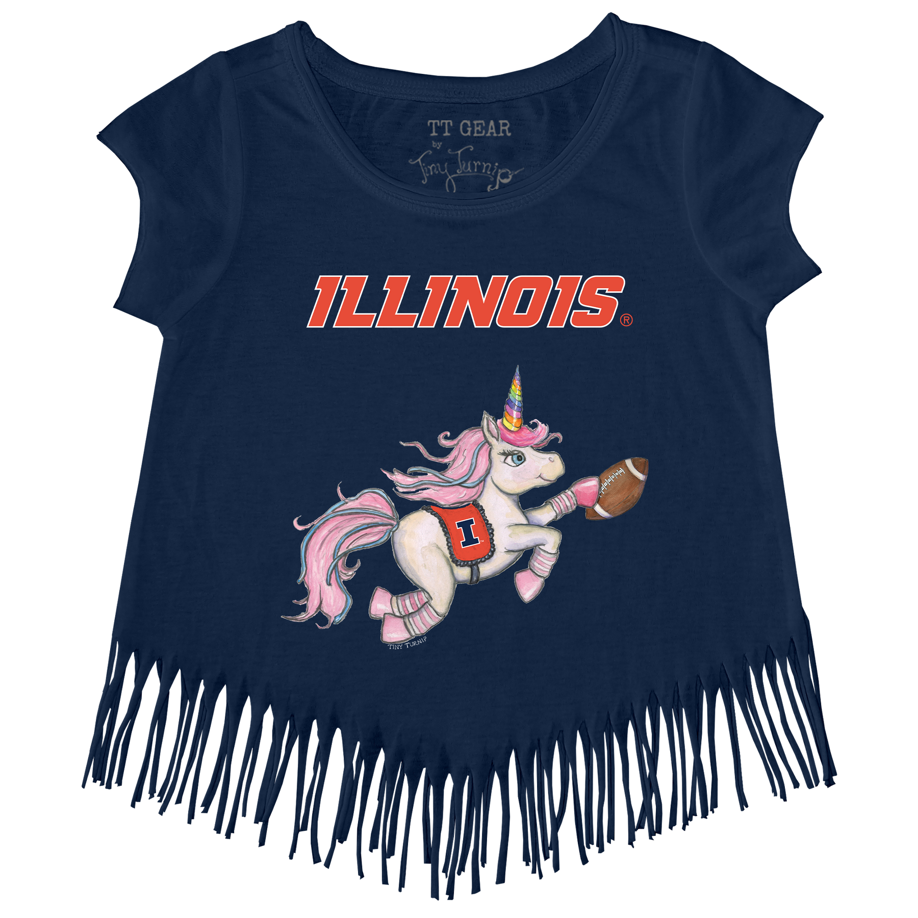 Illinois Fighting Illini Unicorn Fringe Tee