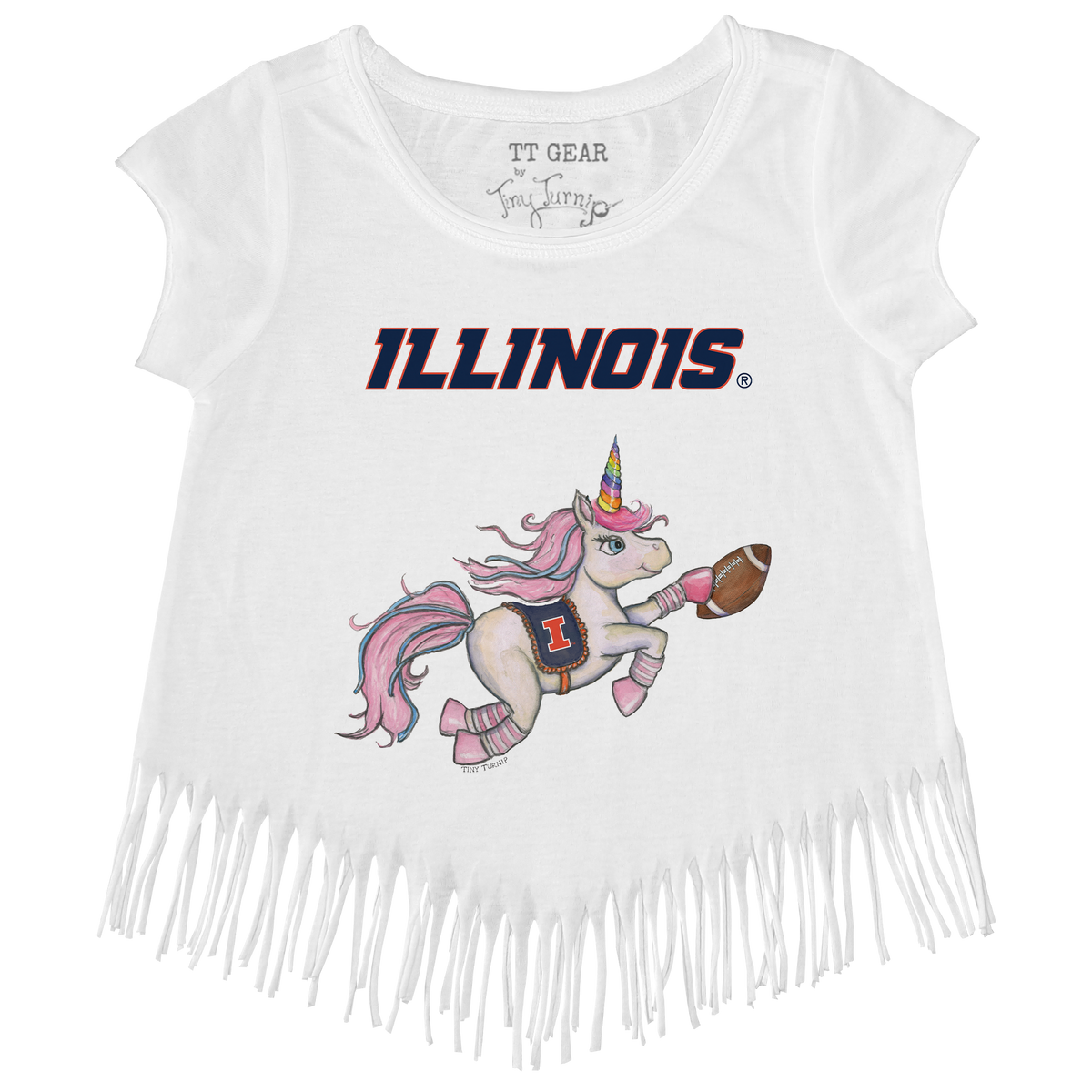 Illinois Fighting Illini Unicorn Fringe Tee
