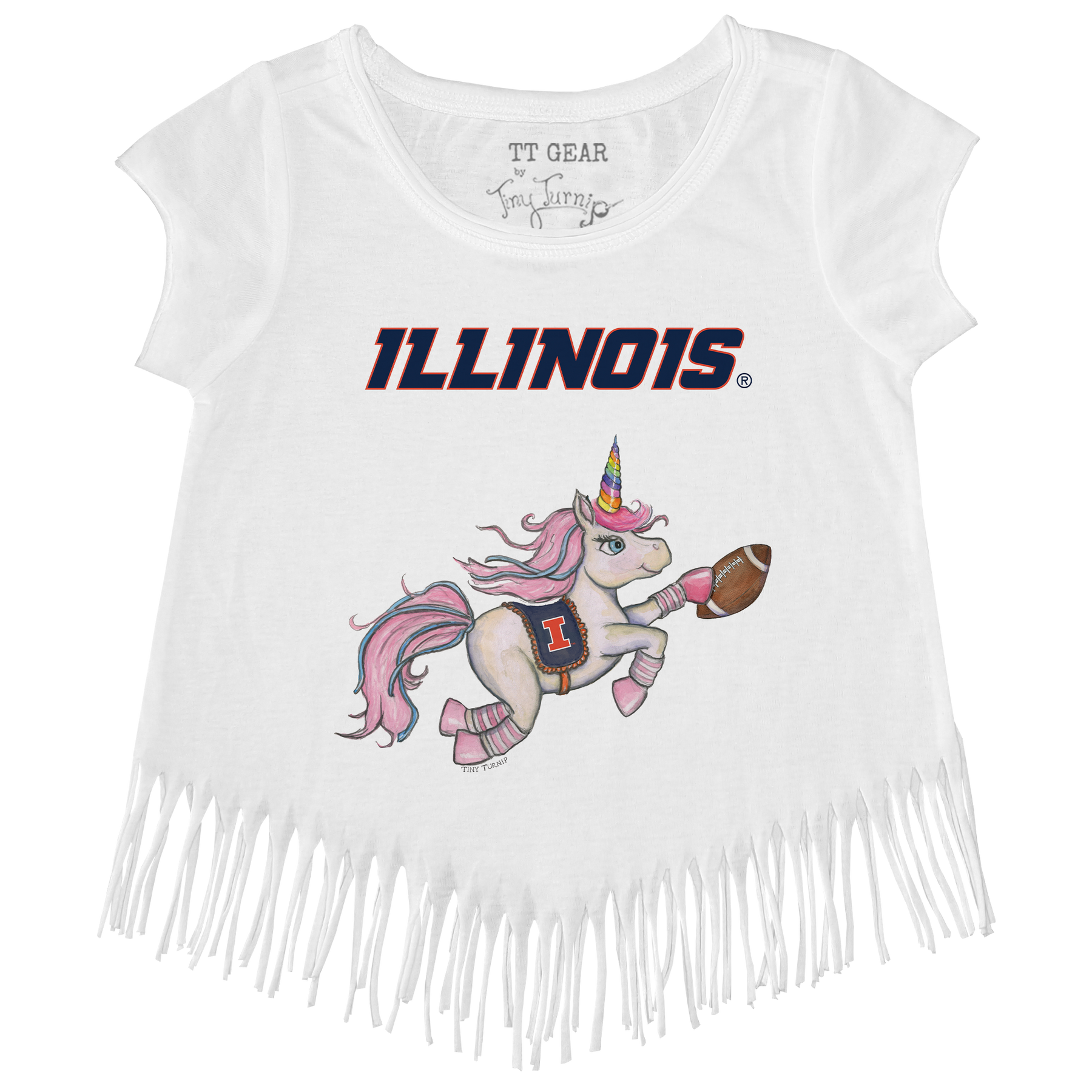 Illinois Fighting Illini Unicorn Fringe Tee